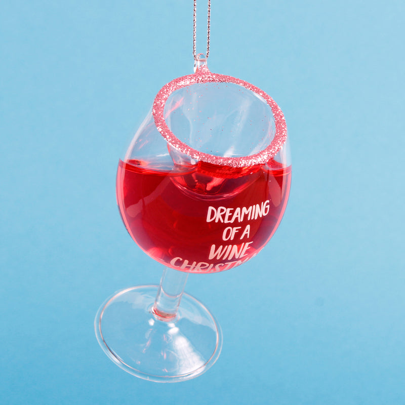 Dreaming Of A Wine Christmas Hanging Festive Bauble