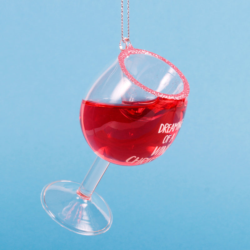 Dreaming Of A Wine Christmas Hanging Festive Bauble