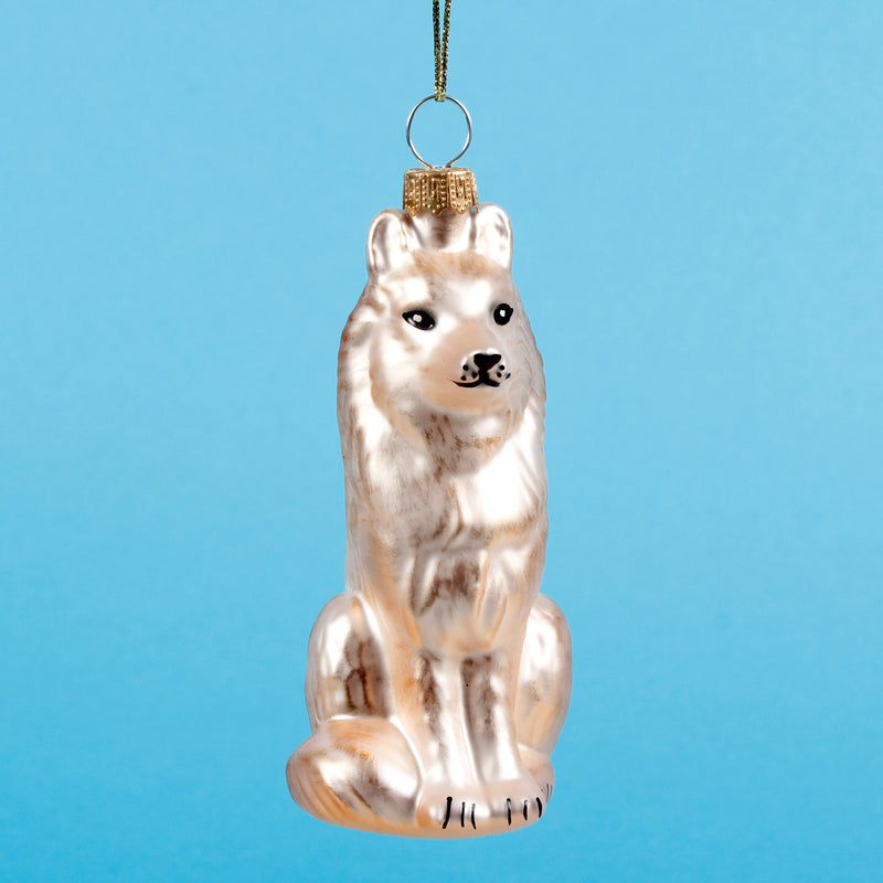 Arctic Fox Shaped Bauble