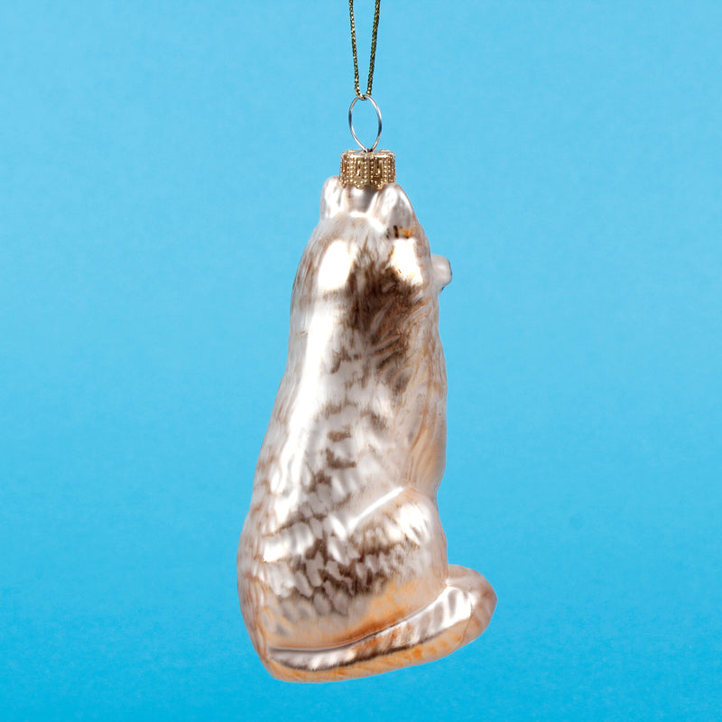 Arctic Fox Shaped Bauble
