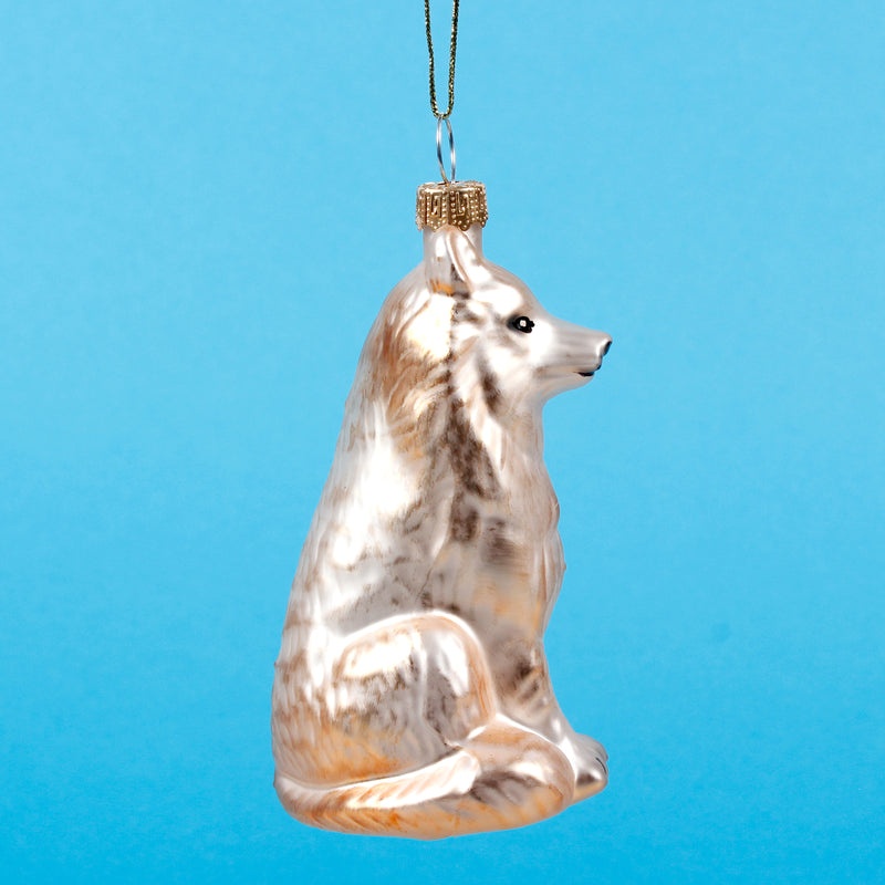 Arctic Fox Shaped Bauble