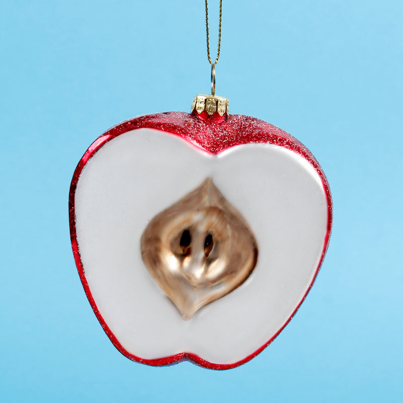 Apple Half Shaped Bauble Hanging Decoration
