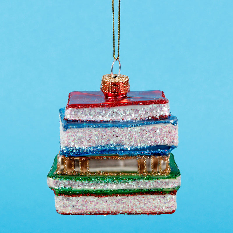 Stack of Books Shaped Bauble Hanging Decoration