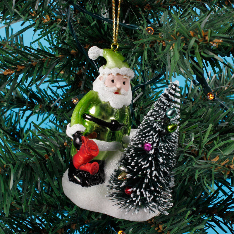 Garden Santa Shaped Bauble Hanging Decoration