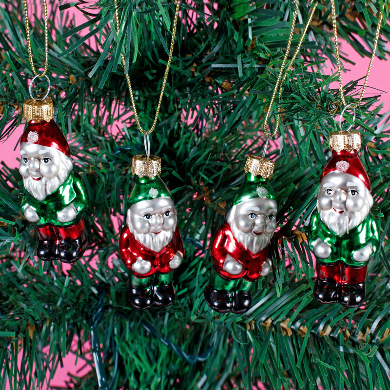 Gnome Shaped Bauble - Set of 4