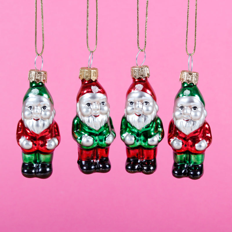 Gnome Shaped Bauble - Set of 4