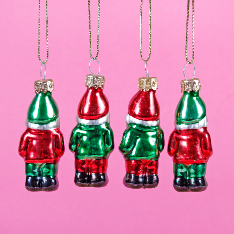 Gnome Shaped Bauble - Set of 4