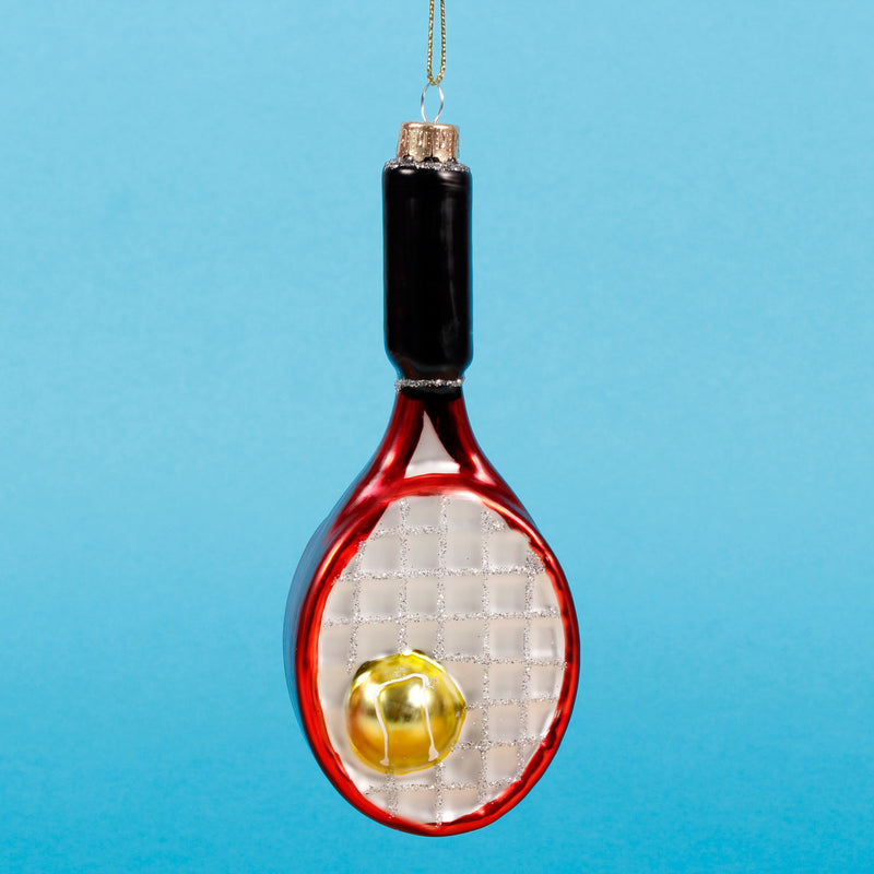 Tennis Racket Hanging Christmas Bauble