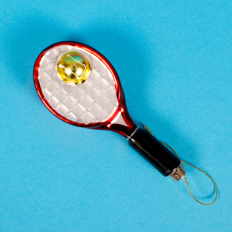 Tennis Racket Hanging Christmas Bauble