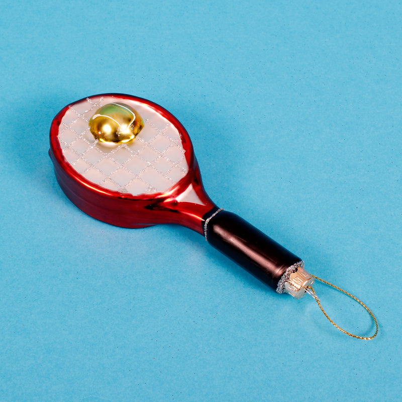 Tennis Racket Hanging Christmas Bauble