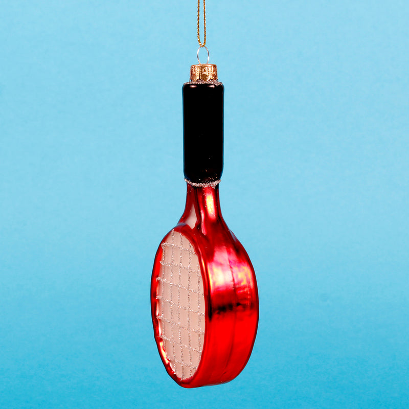 Tennis Racket Hanging Christmas Bauble