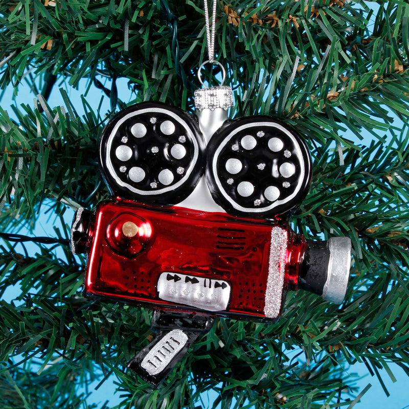 Movie Camera Hanging Christmas Bauble