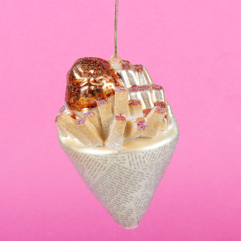 Fish & Chips Hanging Christmas Bauble