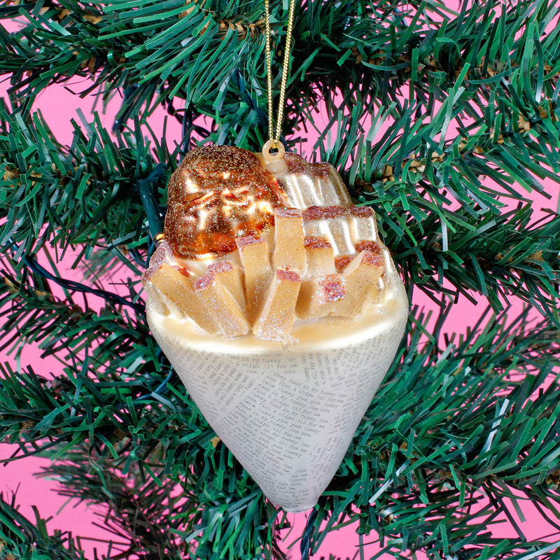 Fish & Chips Hanging Christmas Bauble