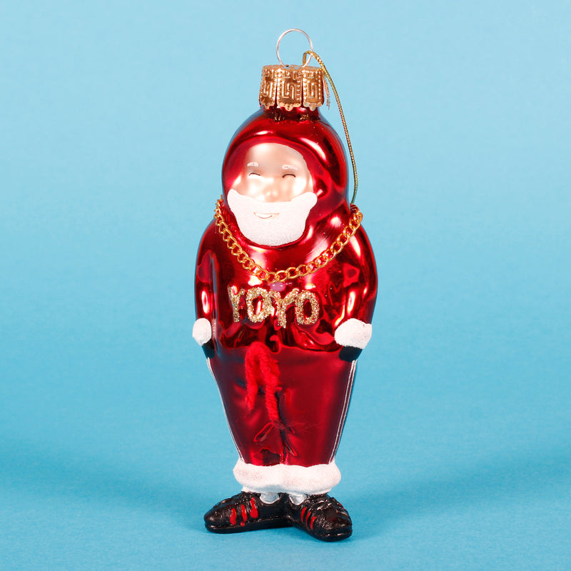 Yo Yo Yo Santa Hanging Christmas Bauble