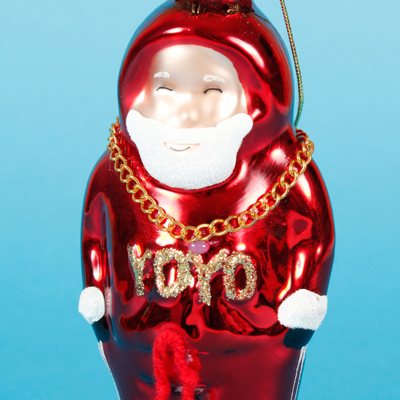 Yo Yo Yo Santa Hanging Christmas Bauble