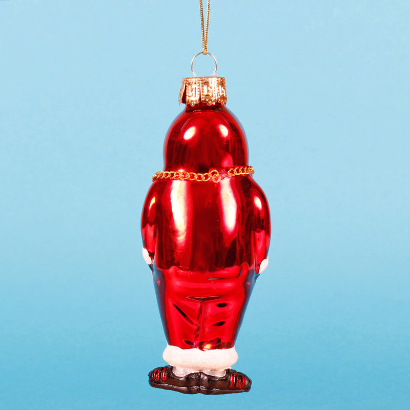 Yo Yo Yo Santa Hanging Christmas Bauble