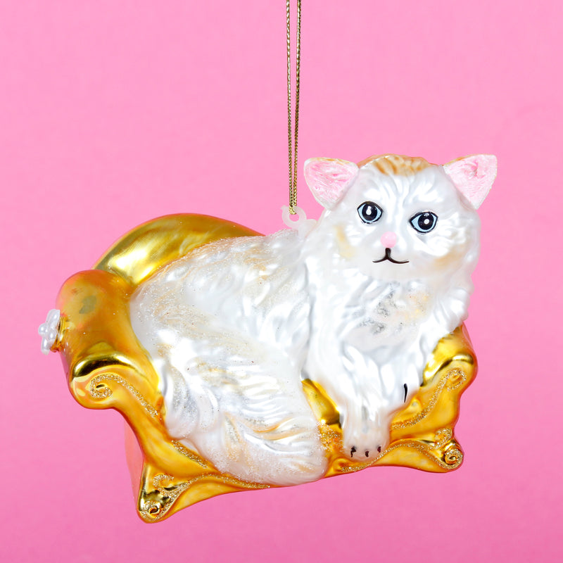 Pampered Cat Hanging Christmas Bauble