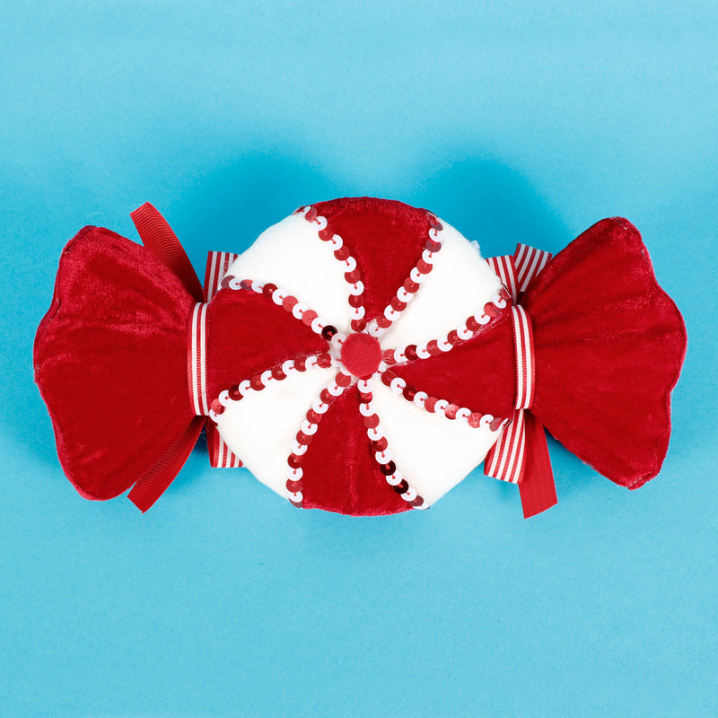 Large Peppermint Candy Shaped 3D Red and White Christmas Tree Decoration