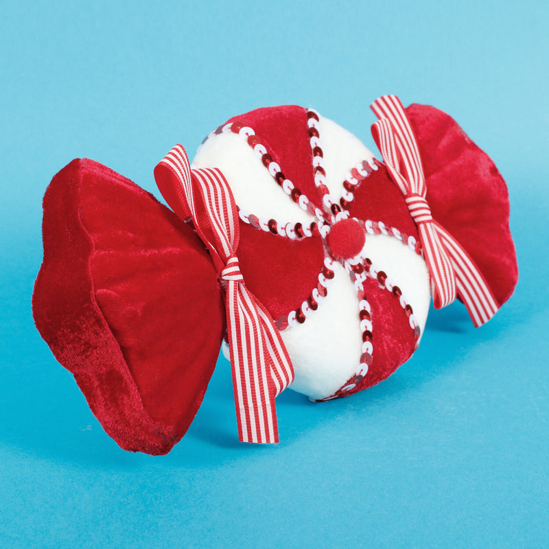 Large Peppermint Candy Shaped 3D Red and White Christmas Tree Decoration