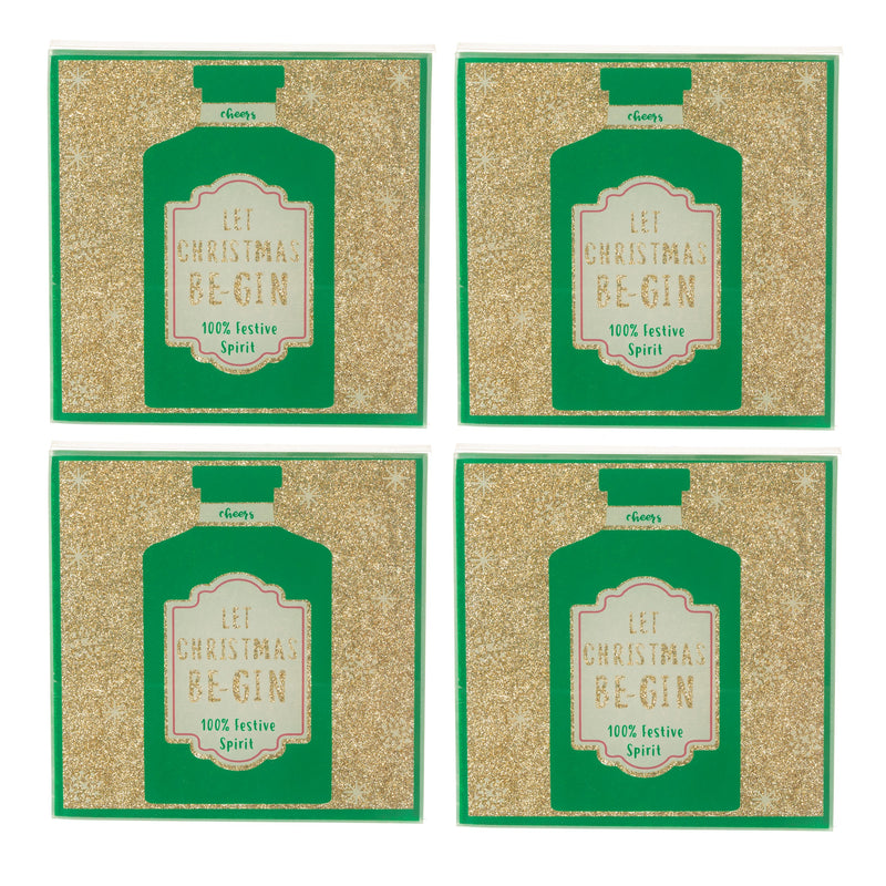 Let Christmas Be-gin Coasters - Set of 4