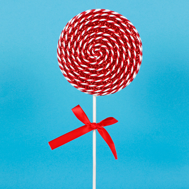 Lolly Pops Red and White Christmas Decorations 3D Set of 2