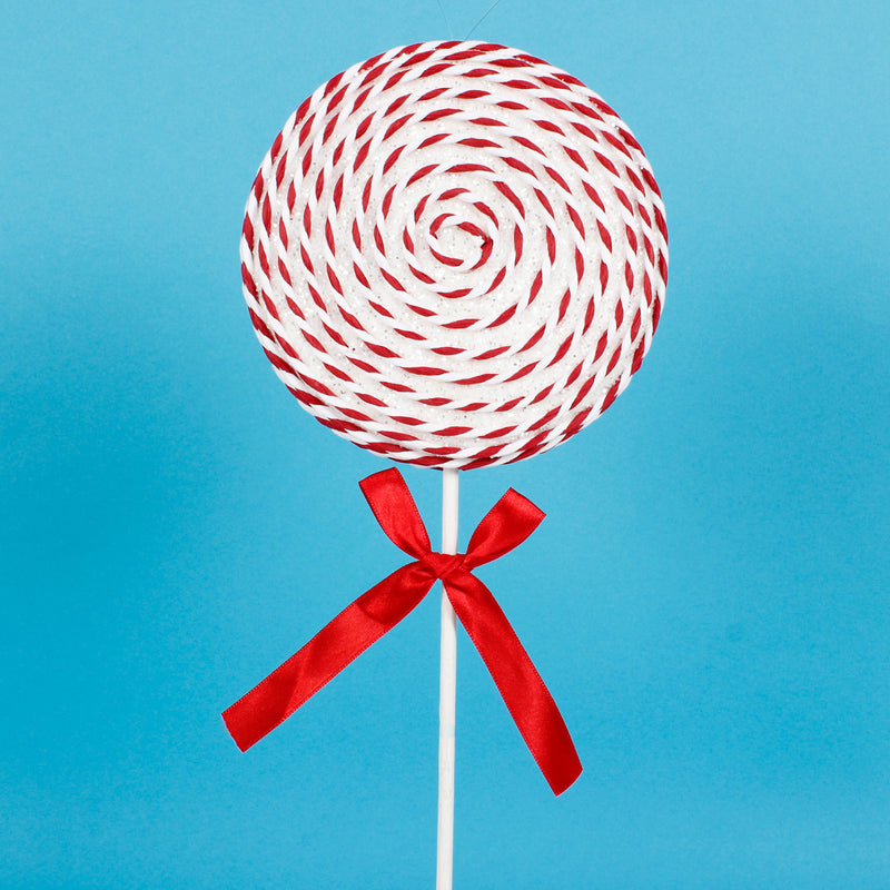 Lolly Pops Red and White Christmas Decorations 3D Set of 2