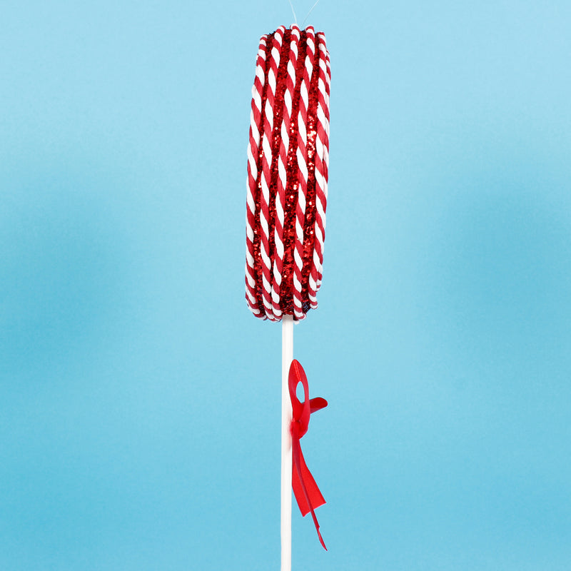 Lolly Pops Red and White Christmas Decorations 3D Set of 2