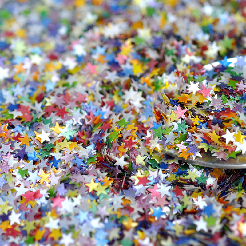 Luxury Rainbow Glitter Stars Sprinkles (Made to order)