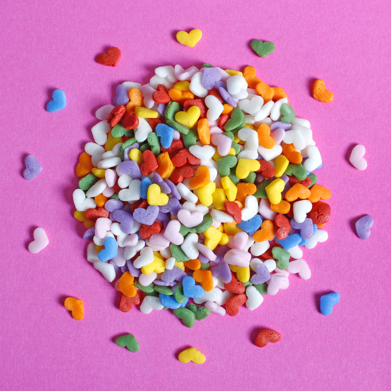 Bulk Bag - Rainbow MINI Love Heart Sprinkles (Best Before 30 Jun 2024)