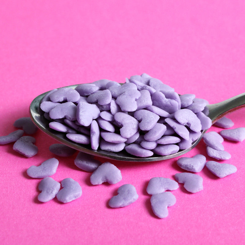 Purple Confetti Hearts Sprinkles (Best Before 30 Jun 2024)