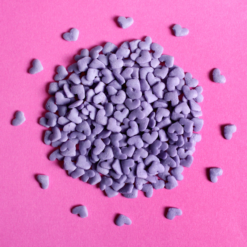 Purple Confetti Hearts Sprinkles (Best Before 30 Jun 2024)