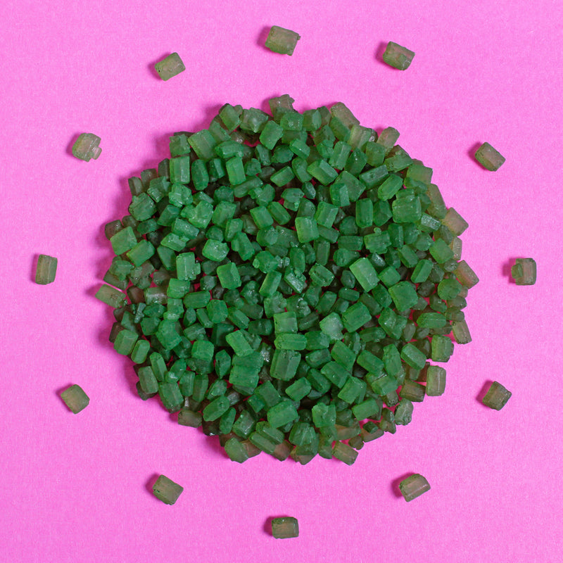 Bulk Bag - Green Matte Sugar Rocks Cake Sprinkles (Best Before 30 Dec 2025)
