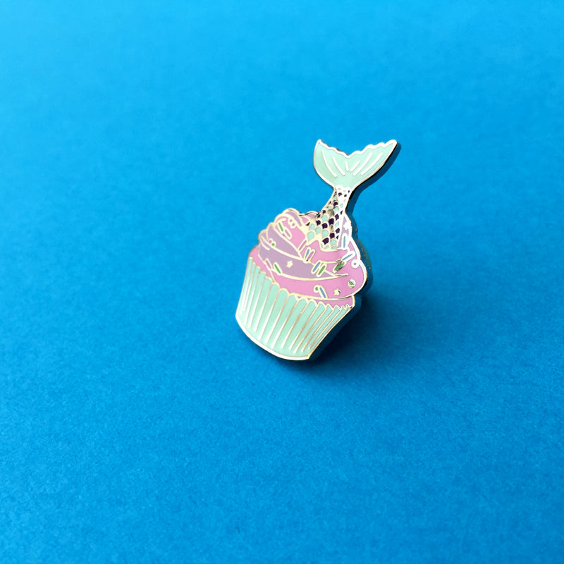 Mermaid Tail Cupcake Enamel Pin
