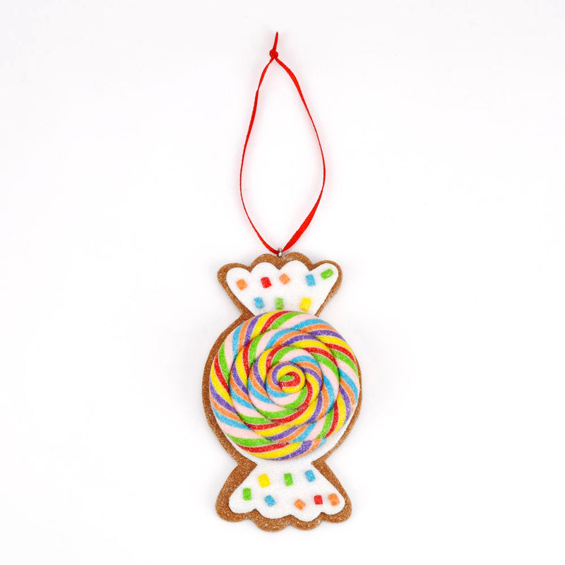 Multicoloured Sweet Shaped Cookies Baubles 3D Hanging Christmas Tree Decorations