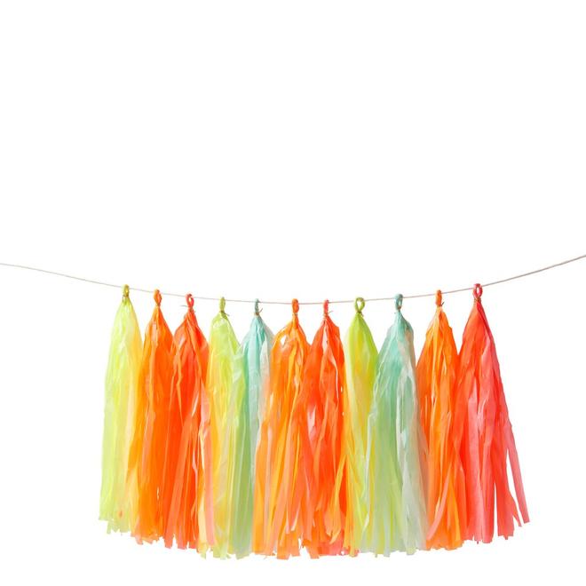 Neon Tassel Garland