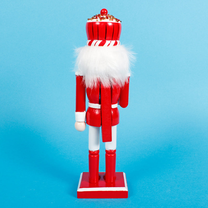 Nutcracker Candy Cane Cupcake Decoration Christmas 3D Wooden
