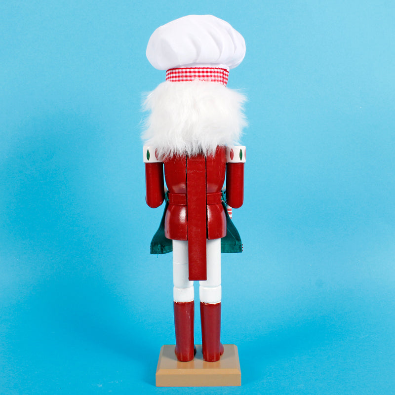 Large Nutcracker Chef Decoration Christmas 3D Wooden Ornament