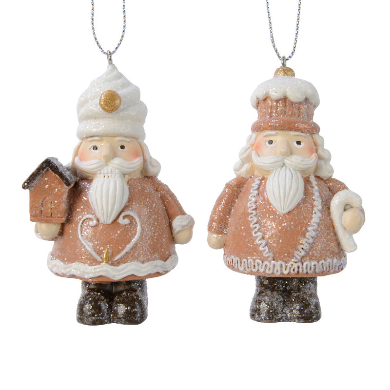 Nutcrackers Brown Set of 2 Hanging Christmas Decoration 3d Baubles