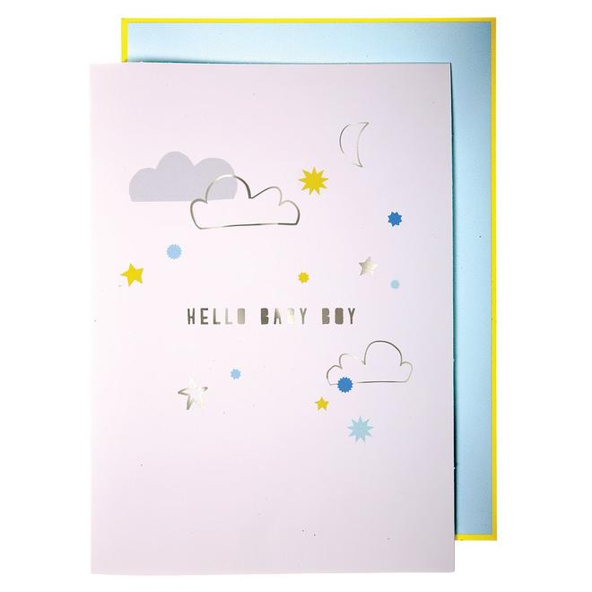 Oh Baby Boy Garland Card