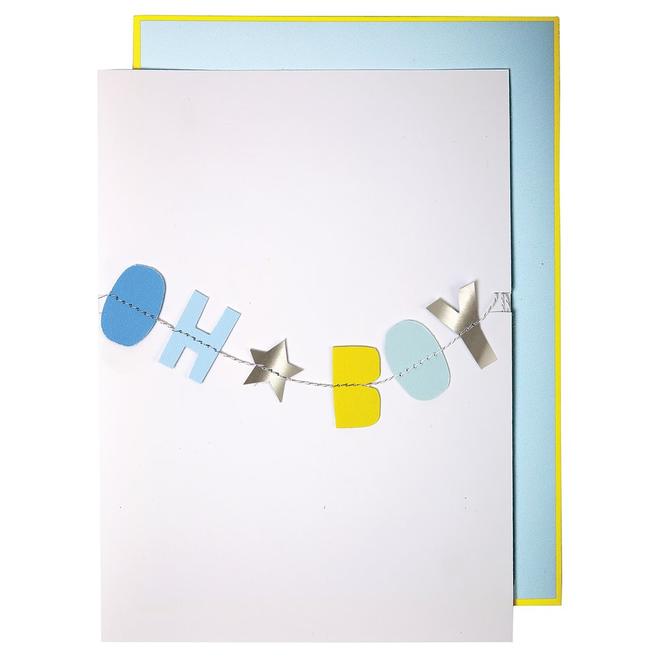 Oh Baby Boy Garland Card