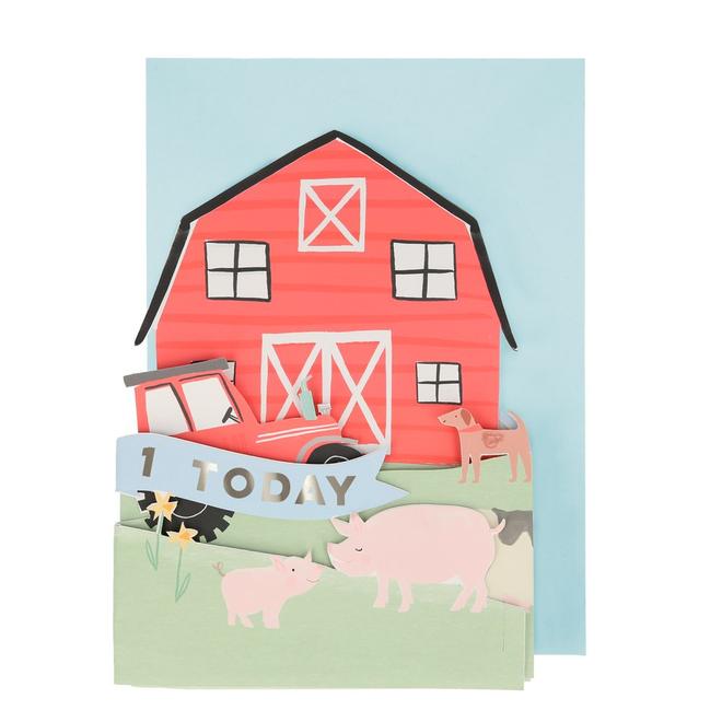 On The Farm 3d Scene Card - 1 Today