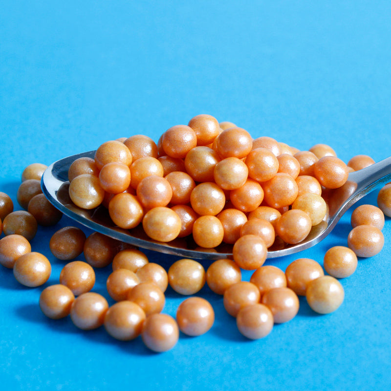 Orange 4mm Edible Pearls (Best Before 30 Dec 2025)