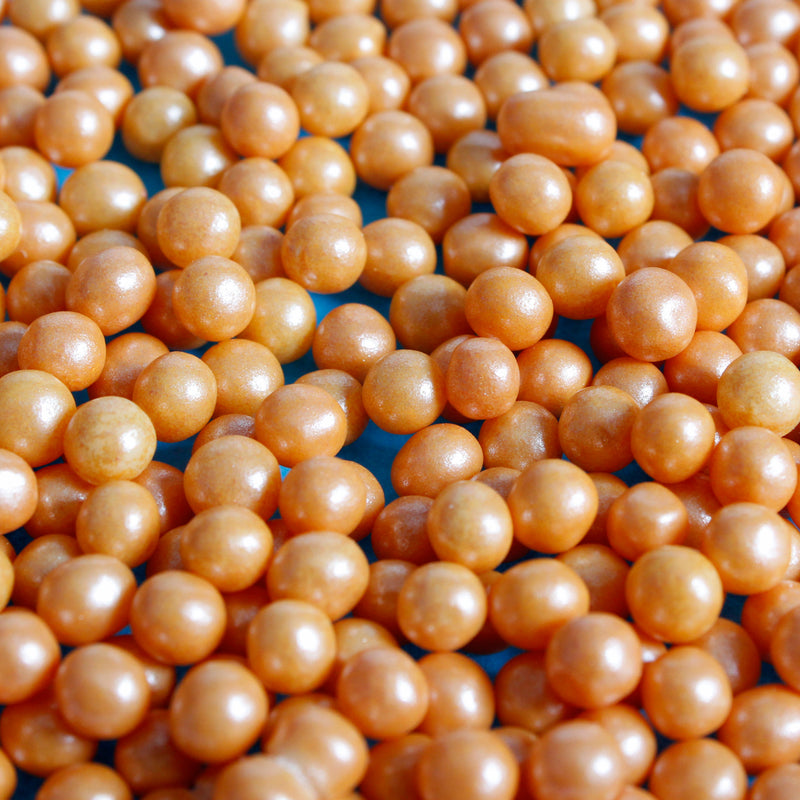 Bulk Bag - Orange 4mm Edible Pearls (Best Before 30 Jun 2024)