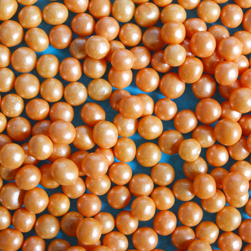 Bulk Bag - Orange 4mm Edible Pearls (Best Before 30 Jun 2024)