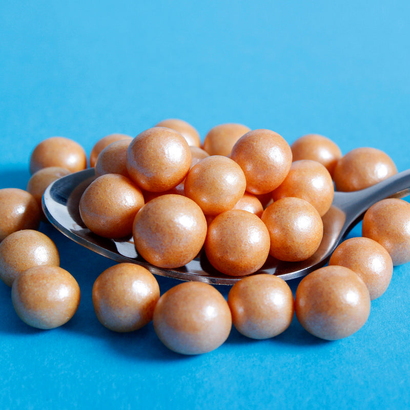 Bulk Bag - Orange 8mm Edible Pearls (Best Before 30 Jun 2024)