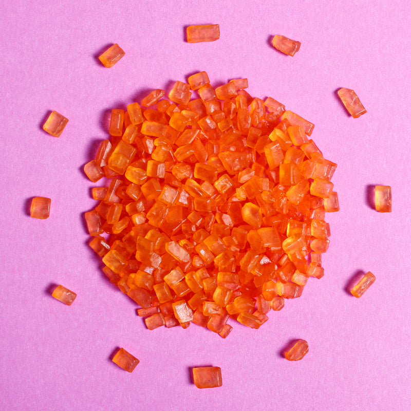 Bulk Bag - Orange Matte Sugar Rocks Sprinkles (Best Before 30 Jun 2025)