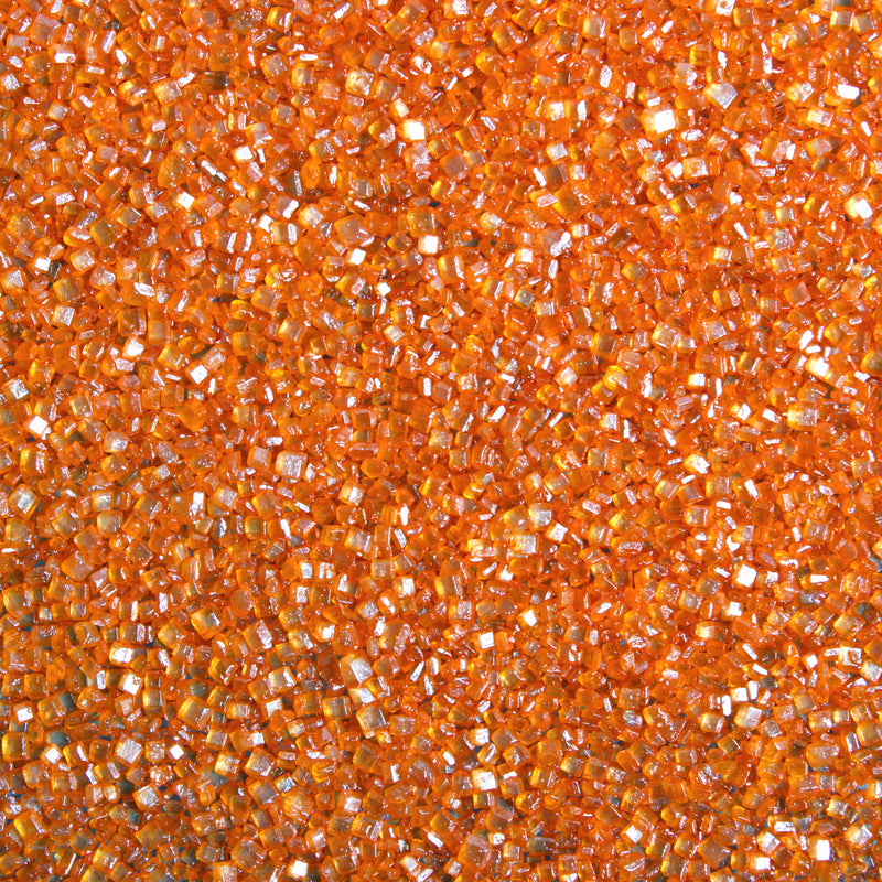 Bulk Bag - Orange Sparkly Sanding Sugar Sprinkles (Best Before 30 Jun 2025)