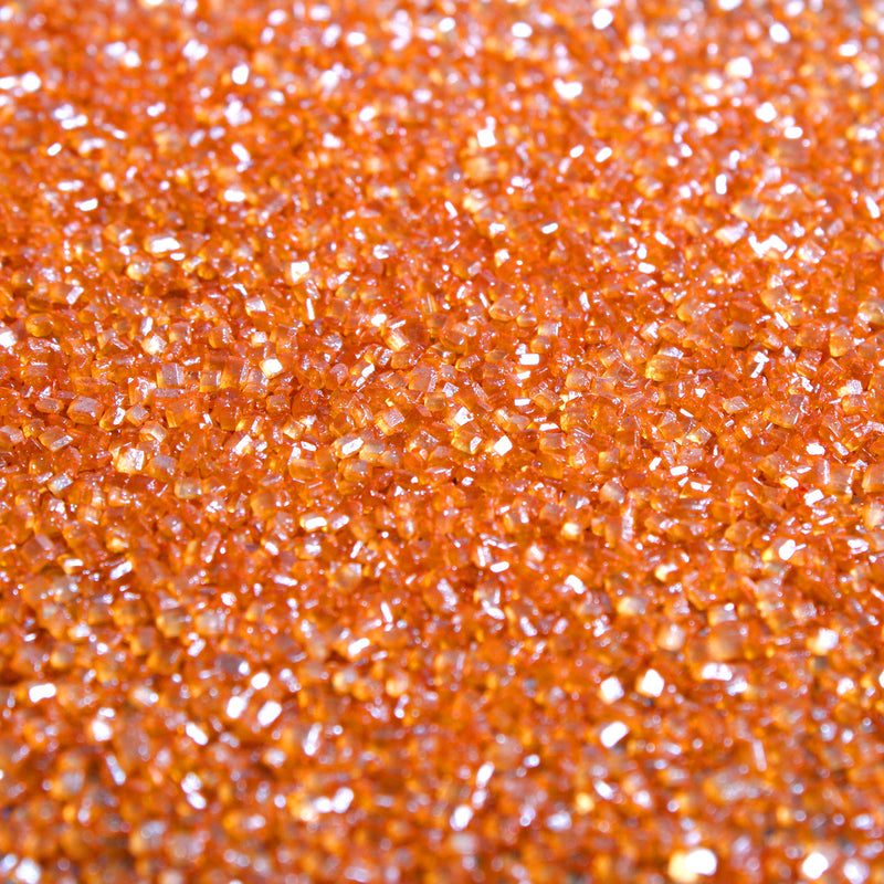 Bulk Bag - Orange Sparkly Sanding Sugar Sprinkles (Best Before 31 Dec 2024)