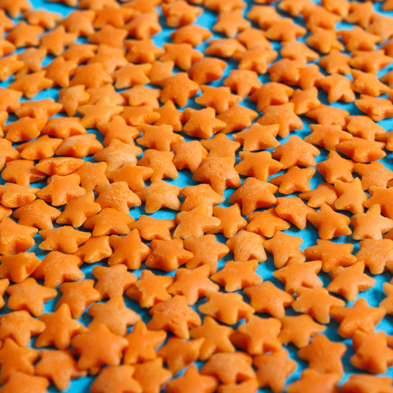 Bulk Bag - Orange Stars Confetti Sprinkles (Best Before 28 Dec 2024)